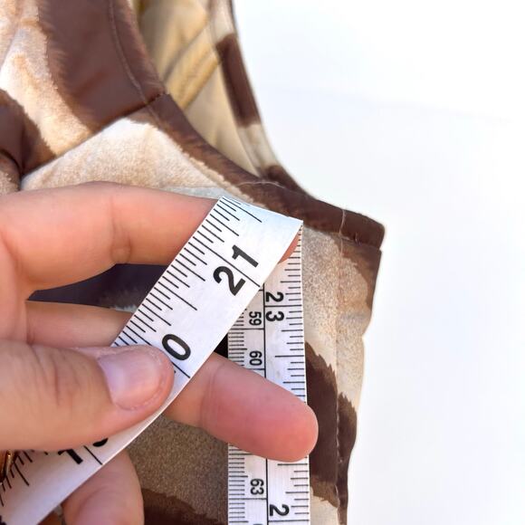 Vintage Ralph Lauren Vest Animal Print Brown Large LRL Striped Puffy Women’s - Picture 12 of 12